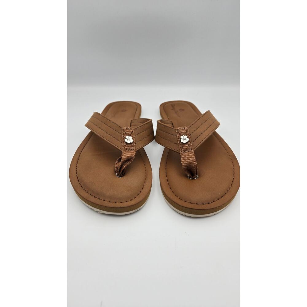 Tommy Bahama Speedwell Sandals Women 9 Tan Thong Flip Flops NWT - Picture 2 of 9